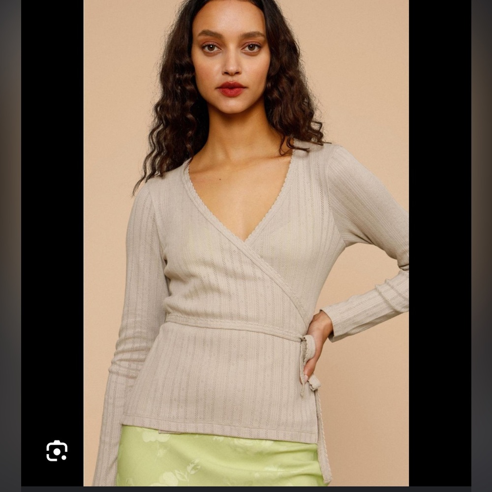 Rouje Maelys Wrap Top (Size 36)
